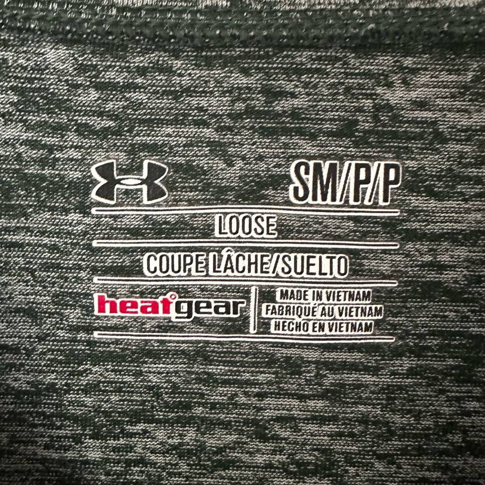 Under Armour Dark Green Space-dye Quarter-Zip Top, size S - Picture 4 of 5